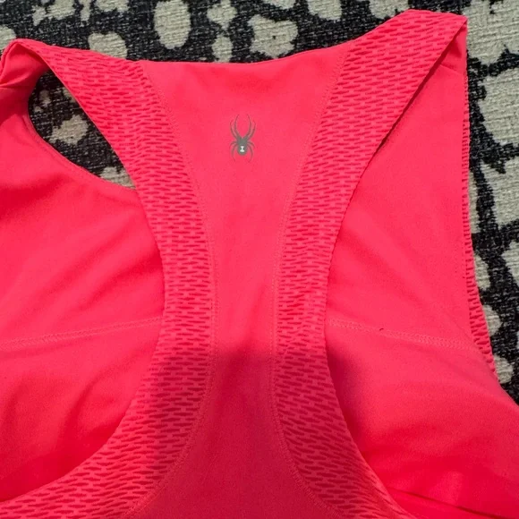Spyder Women's Neon Pink/Coral Workout Top - Picture 8 of 10
